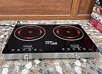 Двоконфоркова інфрачервона плита настільна електрична склокерамічна, сенсорні електроплити Zepline