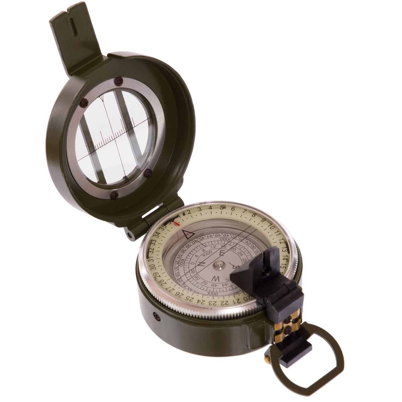 Армійський рідинний компас — туристичний компас у закритому металевому корпусі з люмінесцентною розміткою