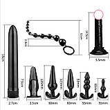 Анально-вагінальний набір із 8 предметів - Чорний - Анальні іграшки, фото 2