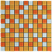 Мозаїка з декоративного скла 298х298х4,5мм Помаранчева SW-00002365