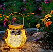 Підвісний світильник для вуличного освітлення працює на сонячній батареї у вигляді сови, фото 3