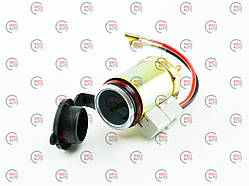 Гніздо під роз'єм прикурювача металеве з підсвічуванням червоним