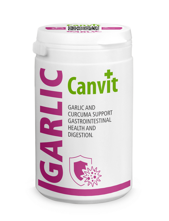 Canvit Garlic кормова добавка для собак і котів всіх порід з часником 230 г