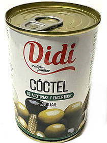 Оливки-кікоктель із корнішонами та цибулею Didi Coctel 280 г Іспанія