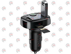 FM модулятор Baseus CCMT000001 USB/MP3/12-24В/microSD/USB швидка зарядка 3,4А/Bluetooth 4.2