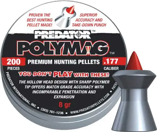 Кулі JSB Exact Predator Polymag 4.5мм, 0.52г, 200шт