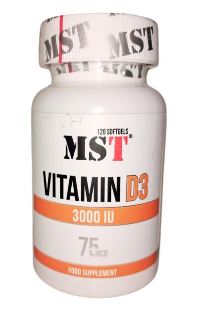 Вітамиі D MST® Vitamin D3 3000 IU 120 sofgels