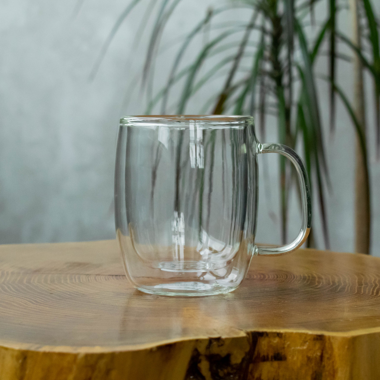 ARDESTO Набір чашок із ручками та подвійними стінками, 250 мл, візота 9,5 см, боросилікатне скло, прозорий