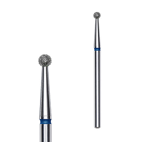 Фреза алмазна Staleks Expert куля синя 2,5 мм, для манікюру та педикюру