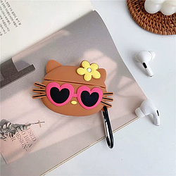 Силіконовий чохол Alitek для навушників Apple AirPods Pro Кіт + карабін