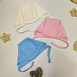 Чепчик з інтерлоку для новонароджених, фото 2