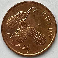 Монета Гамбії 1 бутут 1998 р.