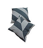 Комплект декоративних подушок Firanka Line 26х26см 1шт 31х31см 1шт молочні з сірим (п_0343), фото 2