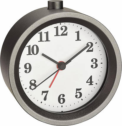 Настільний годинник з будильником TFA Analogue Alarm Clock 60.1026 (Grey Metal), фото 1