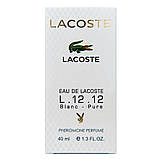 Lacoste Eau De L.12.12 Blanc-Pure Pheromone Parfum чоловічий 40 мл, фото 5