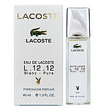 Lacoste Eau De L.12.12 Blanc-Pure Pheromone Parfum чоловічий 40 мл, фото 3