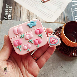 Силіконовий чохол Alitek для навушників Apple AirPods Pro 2 Тюльпани