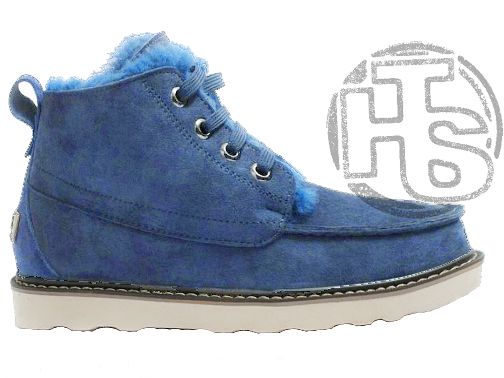 Чоловічі зимові черевики UGG David Beckham Suede Boots Blue (з хутром) ALL04054