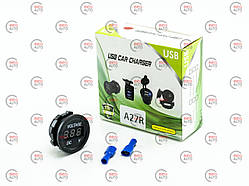 Вольтметр з врізним дисплеєм 12/24В (круглий 28мм) червоне підсв.