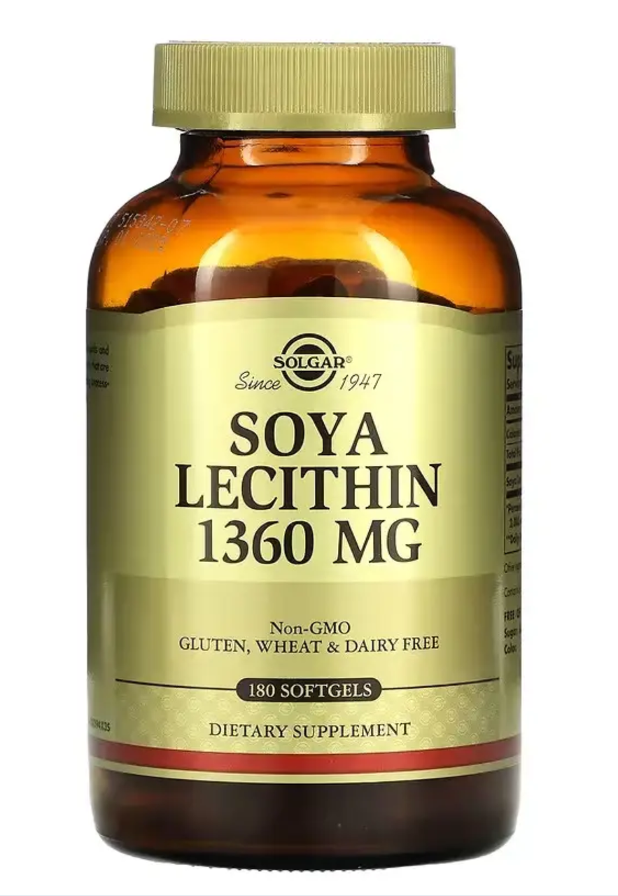 Solgar Natural Soya Lecithin 1360mg 180 softgels