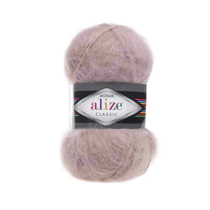 Пряжа для в'язання Alize Mohair Classic. 100 г. 200 м. Колір — світлий беж 541, фото 1