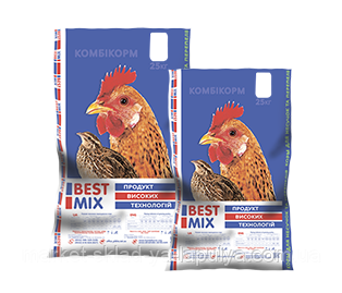 Комбікорм Best mix старт для курчат ,каченят,гусенят від 1 дня -9 тижнів 25 кг, фото 1