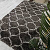 Турецький елітний ворсистий килим QUATTRO 3510A d.grey-l.grey, фото 5