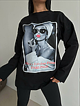 Лонгслів жіночий з яскравим принтом, фото 4