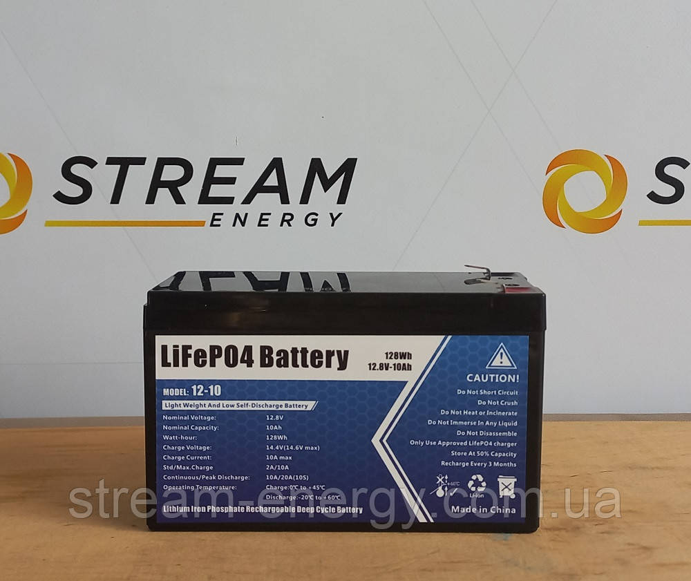 Акумулятор LiFePO4 Challenger LF12-10 12.8V 10Ah 128Wh (151x65x93(97)), фото 1