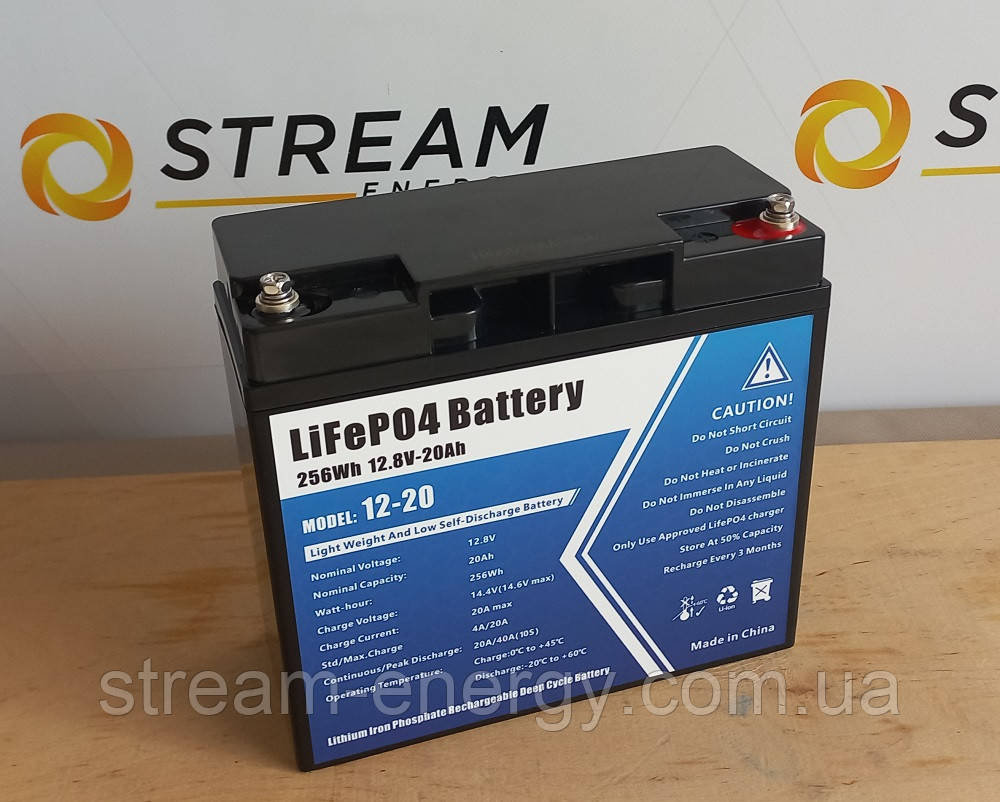 Автономне живлення Challenger LF12-20 LiFePO4 12,8V 20Ah 256Wh (180x77x167), фото 1