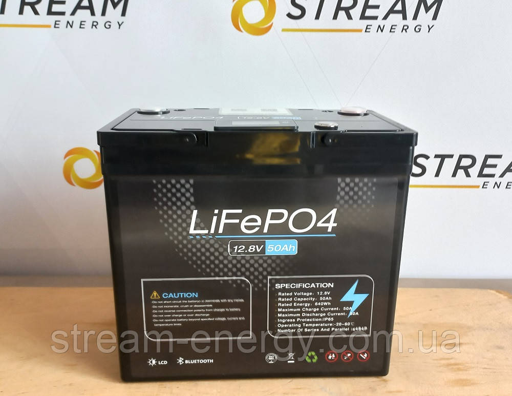Сучасна літієва батарея LiFePO4 LF12-50 12V 50Ah 640Wh (228х138х211), фото 1