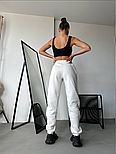 Білі спортивні штани з бавовни, фото 3