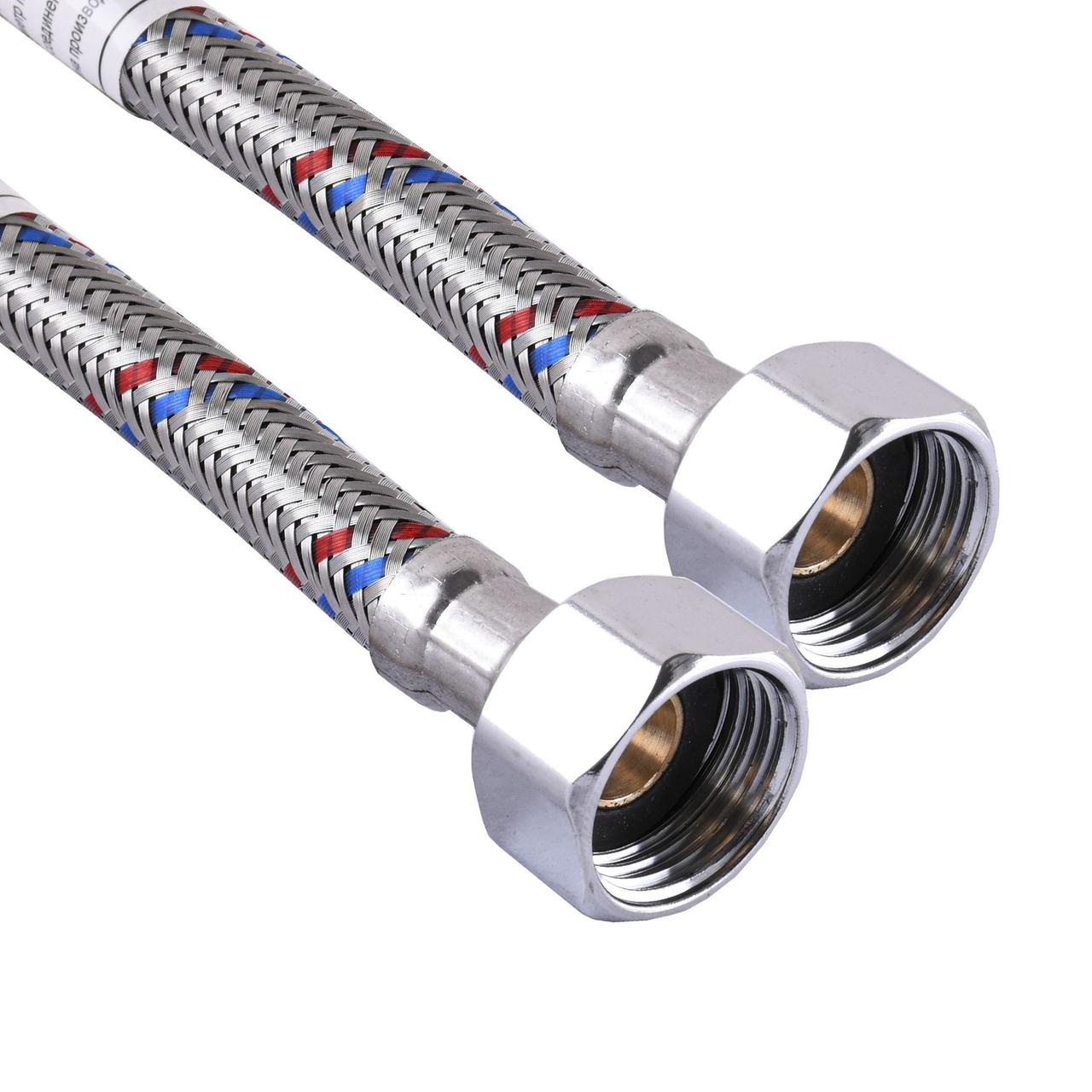 Шланг гнучкий для підключення води QUALITY PROFESSIONAL вн-вн 1/2"x1/2" 30 см 110079 gz-000012019, фото 1