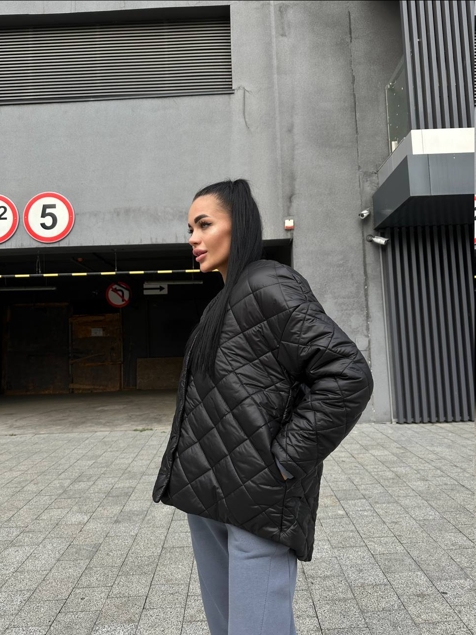 Стьобана куртка вільного крою, фото 1