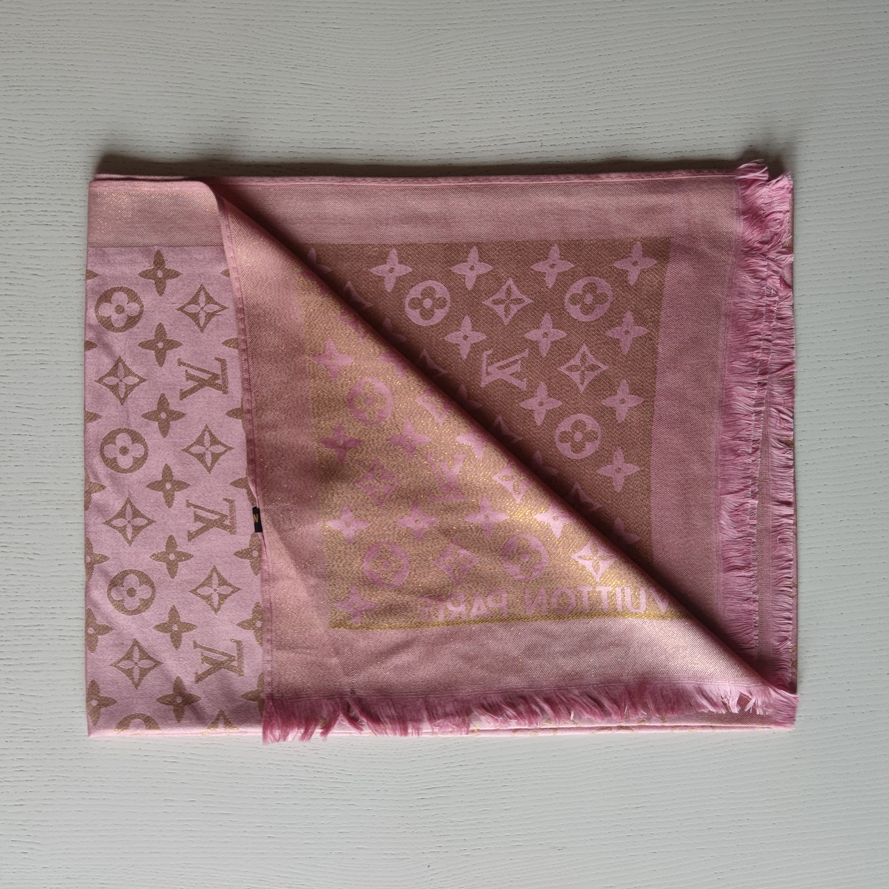 Шарф Луї рожевий із золотом, фото 1