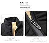 Чоловіче стьобане бавовняне пальто з флісовою підкладкою, на овечому хутрі. Вітрозахисна куртка парку "Consul", фото 5