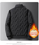 Чоловіче стьобане бавовняне пальто з флісовою підкладкою, на овечому хутрі. Вітрозахисна куртка парку "Consul", фото 3