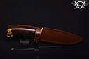 Ніж ручної роботи «Мисливець 3» 150х30х2.4см з інструментальної сталі та руків'ям з дуба, фото 3