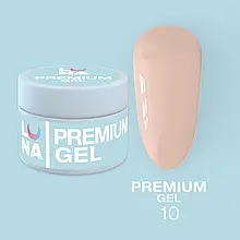 Гель LUNAMoon Premium Gel №10 для зміцнення, вирівнювання та нарощування нігтів, 15 мл.