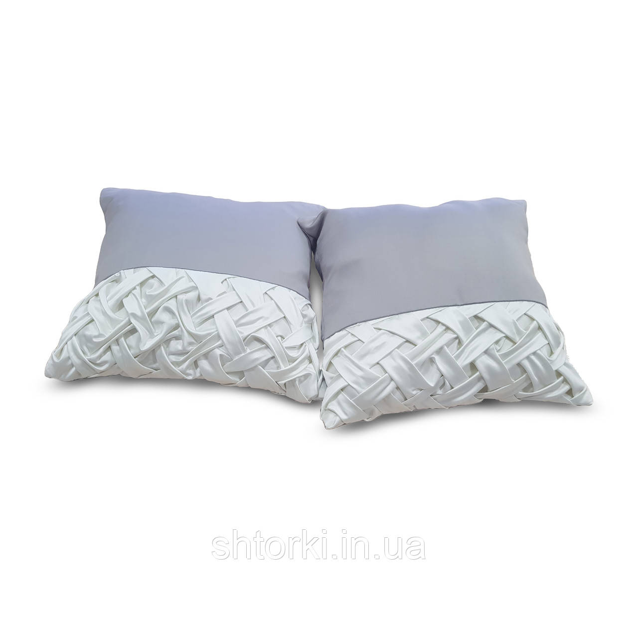 Комплект декоративних подушок Firanka Hand Made 34х32см 2шт сірі (п_0352)