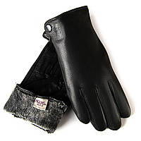 Рукавичка Чоловіча шкіра-олень M2-25-010 black махра. Чоловічі шкіряні рукавички гуртом