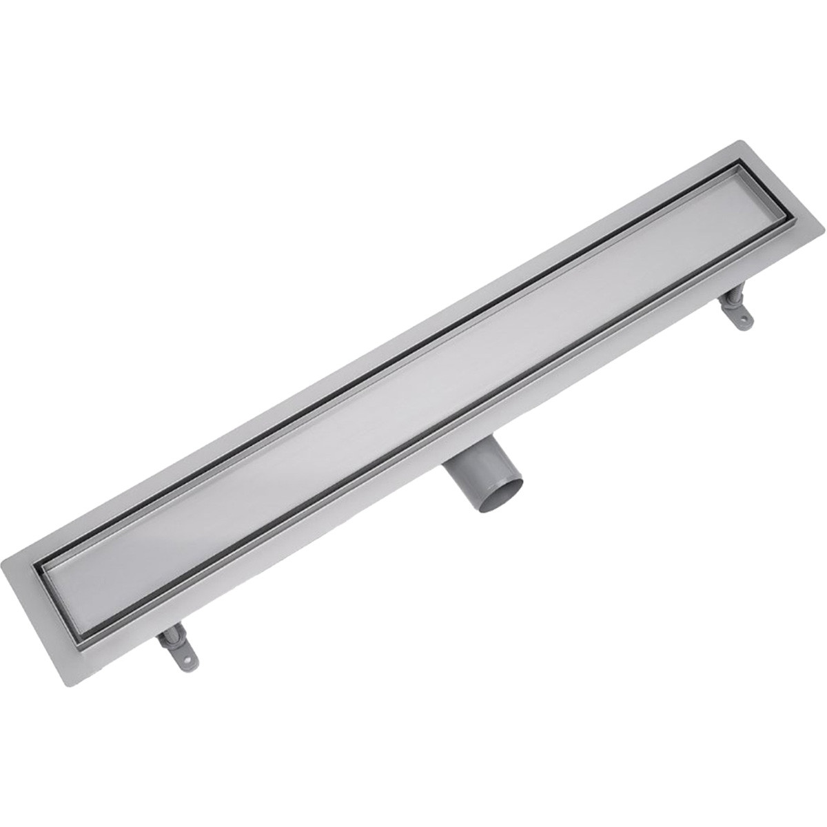 UN80220 Universal Душовий канал 80 з нержавіючої сталі та низьким сифоном і накладкою, з горизонтальним виводом, хром (1 сорт)