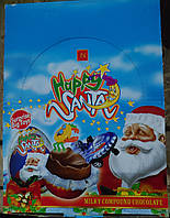 Happy Santa Suprise big toys Новорічні шоколадні яйця з сюрпризом 60 г 24 штуки