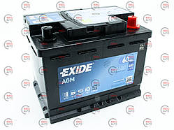 Акумулятор EXIDE 60Аг 680А AGM (Start-Stop) (L2) (0) Євро правий +