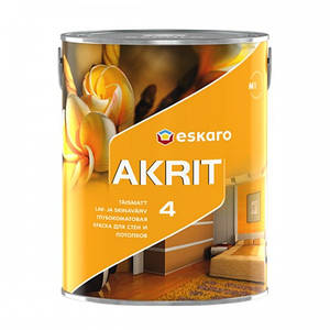 Фарба ESKARO Akrit 4 для стін і стель (глибокоматова), 0,95 л