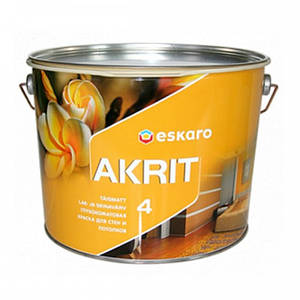 Фарба ESKARO Akrit 4 для стін і стель (глибокоматова), 9,5 л