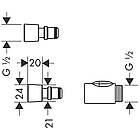 Адаптер для швидкої зміни лійок ручного душу HANSGROHE DN15 28346000 Black, фото 2