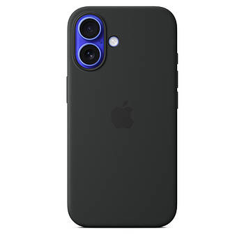 Чохол накладка Silicon Case with MagSafe Splash Screen для Apple iPhone 16 Black (Чорний)