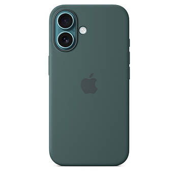 Чохол накладка Silicon Case with MagSafe Splash Screen для Apple iPhone 16 Lake Green (Темно-зелений)