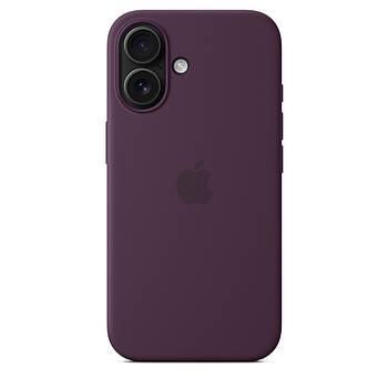Чохол накладка Silicon Case with MagSafe Splash Screen для Apple iPhone 16 Plum (Бородовий)